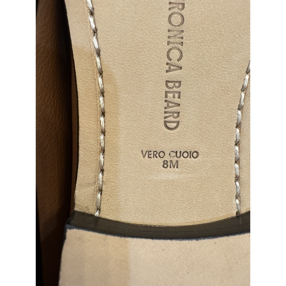 Veronica Beard Penny-2 leather loafers in a two-tone caramel and lily Size 8 - Picture 8 of 11